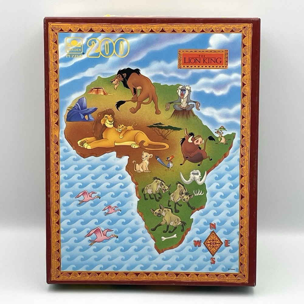 Vintage 1994 Disney The Lion King Golden 200 Piece Puzzle 5495A Complete EUC